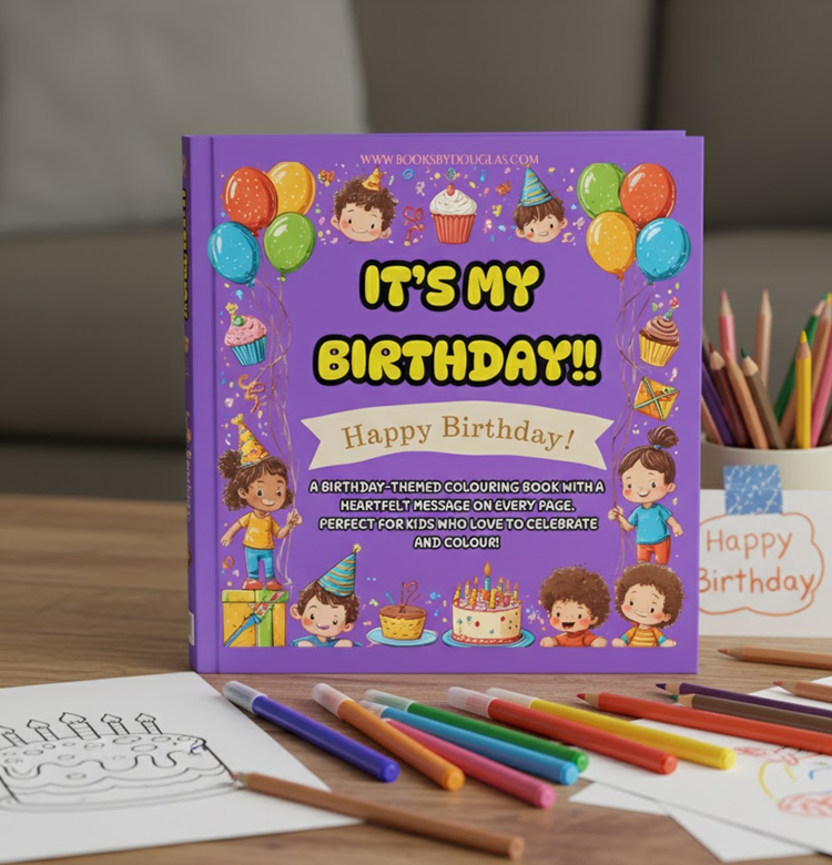 It's My Birthday: Celebrate in Colour! A Birthday Colouring Book for Kids Ages 4–10 Filled with Happiness & Creativity!  [ PAPERBACK EDITION ]